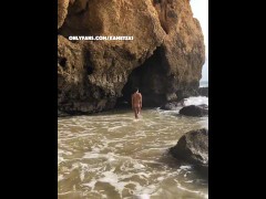 Hispanic with a Hot body, nice ass and cock in public jerks off
