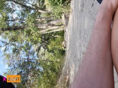 stranger caught me flashing tits in the public park river