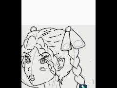 DRAWING PLEASURE WOMAN WHIT BIG PUSSY