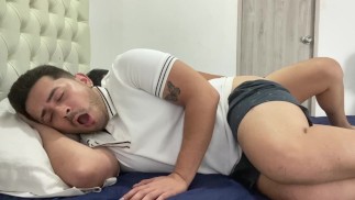 The stepfather confuses his stepson with his wife and accidentally fills him with cum!