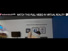 Solo hot girl Sherila spreads her legs and shows off her shaved pussy in VR.