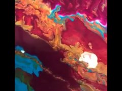 Sexy painting with my shackles on yay haha