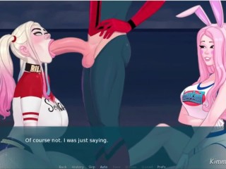 Человек-паук кончает в рот Harley Quinn.