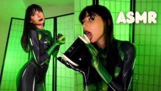 LUNAREXX ASMR Shego Licks Your Ears [GOTH COSPLAY]