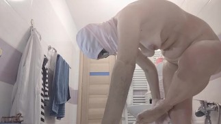 Sexy amateur wife shaves her hairy pussy. Hairy pussy wife, big ass, big tits.