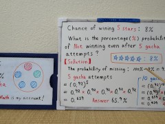 The probability of winning a 5-star item is 8%.[JapanMath]