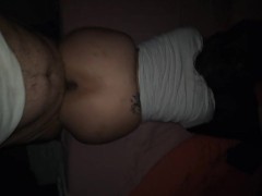 Back shots doggy style wile her man is calling