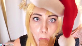 Winry Rockbell's Ahegao Christmas Blowjob