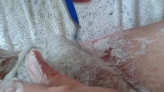 Nursing shave from the asshole and scrotum