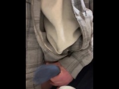 He gets so turned on playing with her dirty socks moaning and groaning orgasm