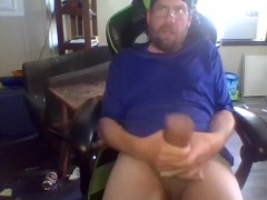 Playing with my toy after work using a condom