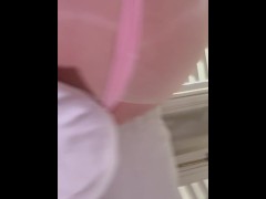 HORNY BLONDE TGIRL DRY HUMPING IN LINGERIE 🔥💖