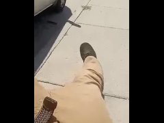 Sitting with my dick out outside