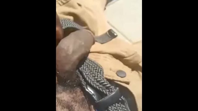Sitting with my dick out outside