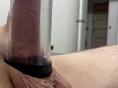 Deep throat for enlarged cock with cumshot on my big tits