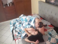 I have sex with my friend in the morning at my stepfather's house.