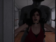 Ada Wong Epic Monster Cock Fucking Mr. X in Her Red Dress - Resident Evil Hentai CFNM Porn