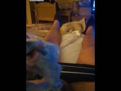 Slow motion cumshot into my gfs sexy panties