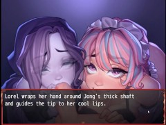 HAREM In Another World [ Hentai Game ] Ep.19 GHOST and MAID DOUBLE BLOWJOB contest !