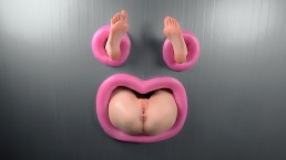 Gloryhole baise ce cul à travers le mur jusqu’à ce que son pied tremble - pinkloving