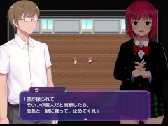 【#08洗○学園 ~呪人の壺~(体験版)実況】巨乳の全裸風紀委員が用務員に背後から乳揉み素股射精される。(一部アニメーションRPGエロゲ―。) 8/16