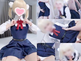 ❤️ 【aliceholic13】mesugaki Vtuber косплей в школьной форме. Заполняю ее сверхплотно