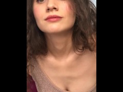 Beautiful brunette in tight panties