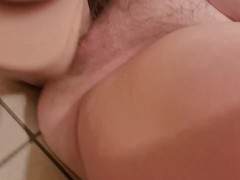 Using my dildo in the motel bathroom hiding - Screenshot 3 of 16 - Solo Dildo