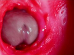 Juicy beautiful pussy squelches inside ASMR close-up inside the anus