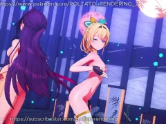 【MMD ホロライブ  4K/60fps】《Kazama Iroha (風真いろは)  AZKi》~《Trouble Maker(트러블메이커》