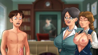 Summertime Saga - Part 5 - Nerdy Girl Showed Her Boobs Principal Smith And Annie By LoveSkySanX