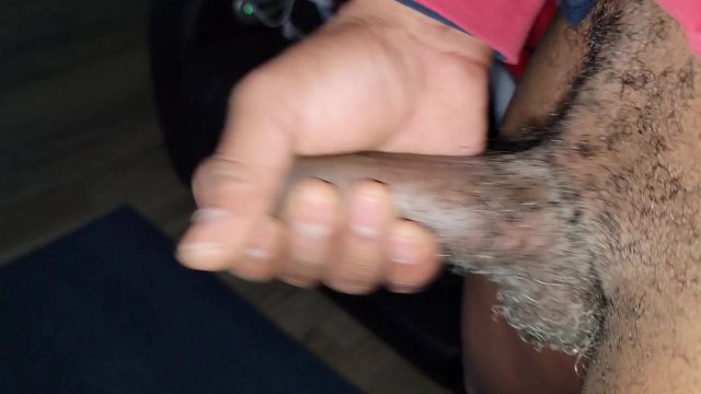 Hard black dick pissing