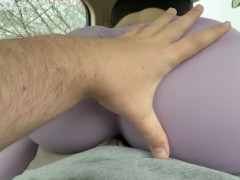 Grinding on My Stepbrother's Cock Risky in the Car