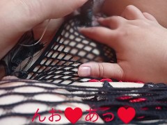 【字幕付き】「見てこの卑猥な赤黒いクリちゃん…」網チャイナ服でクリオナしたら網目からクリちゃん出てきて興奮♥