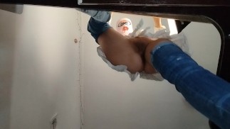 Amateur wife hairy pussy, big ass, big tits. Sexy Latina tries on clothes naked in the fitting room.