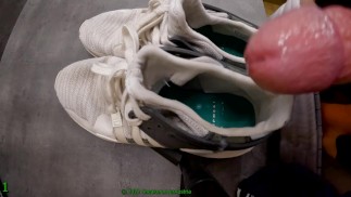 13 Cumshots Adidas EQT (Slowmotion)
