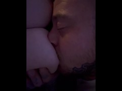 Breastfeeding, suckling, latched on
