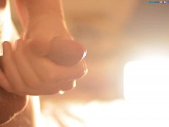 Slow & Passionate Stroking Leads To an Aggresive Squeezing Cumshot