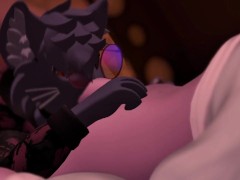 Furry get his mouth filled until he choke's on his friend's cum