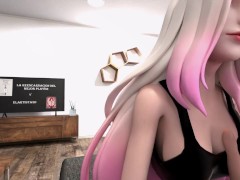 ahri siendo tocada por eve