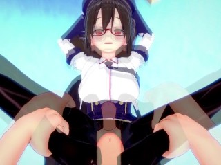 POV Hentai Footjob из London от Azur Lane