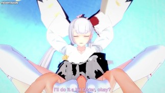 POV Hentai Footjob from Shoukaku from Azur Lane