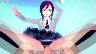 POV Hentai Footjob from Kaoru Seta from Bang Dream