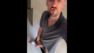 horny guy showing big dick
