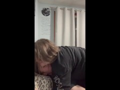 My boyfriend destroys my MILF pussy and throat. Fucks me until I can’t take it anymore