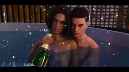Быть DIK 11 - часть 439 Naked в сауве и Hot Tube с 3 девушками! по LoveSkySan69