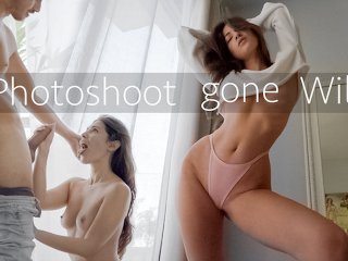 Hot Fitness model get Fucked during a Real Photoshoot