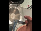 Public toilet pissing on the train