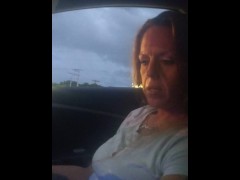Milf smoking cigarettes while in passenger seat in vehicle - Screenshot 9 of 16 - Smoking Girl
