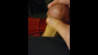 Tiny dick jacking off